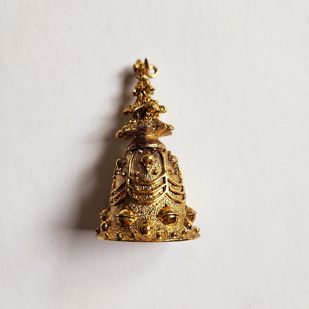 Vintage LUNT Collectible Pewter Christmas Tree Bell